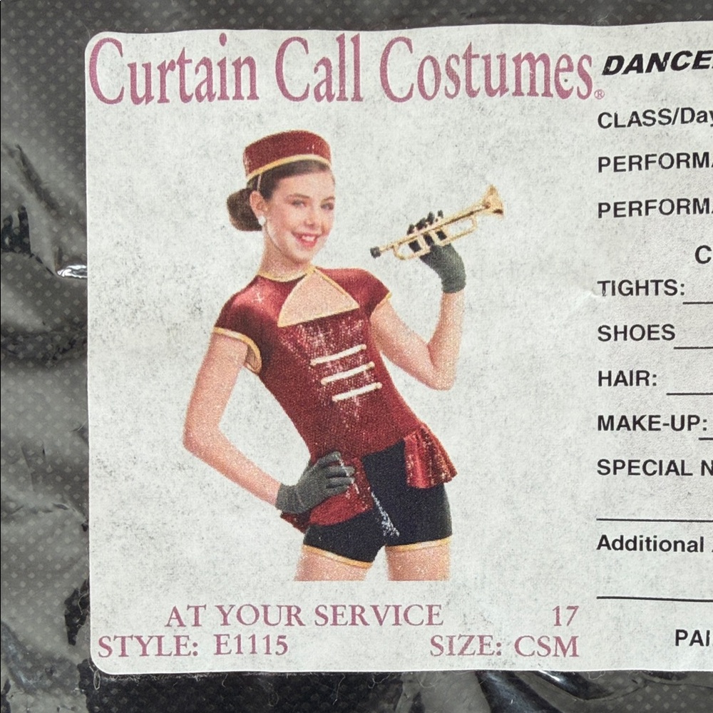 'At Your Service' Kids Costume - Red